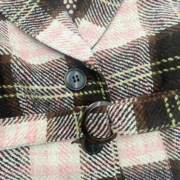 CAbi Pink and Brown Plaid Blazer - Picture 7 of 8